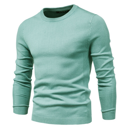 Men's Turtleneck / Mid Collar / Crew Neck Basic Cashmere Base Bottoming Sweater