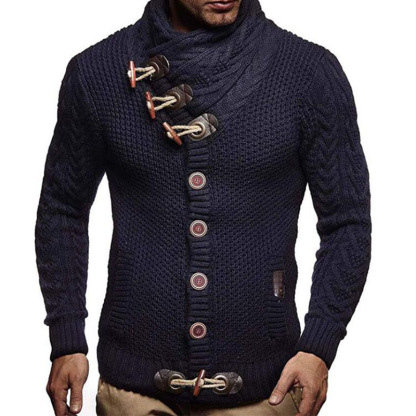 Lässiger Pullover mit Schal und Tasche für Herren