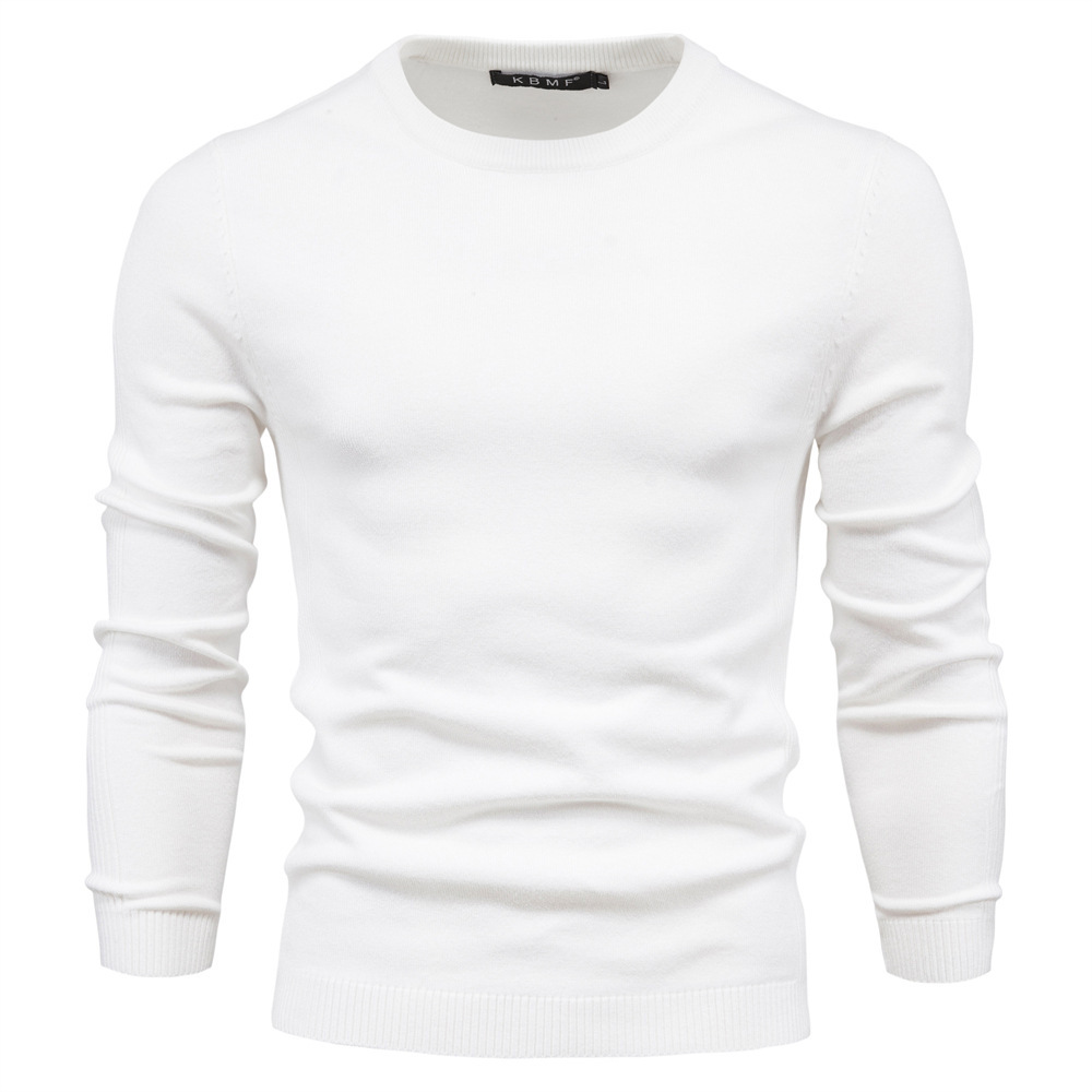 Men's Turtleneck / Mid Collar / Crew Neck Basic Cashmere Base Bottoming Sweater