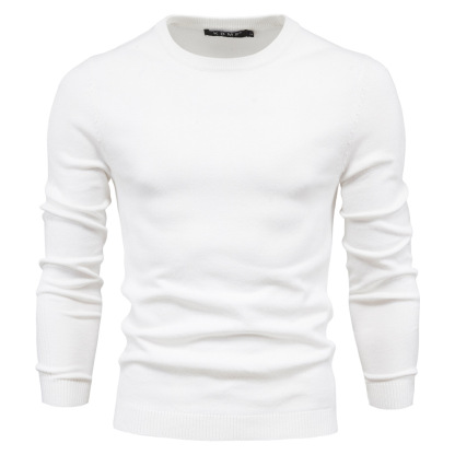 Men's Turtleneck / Mid Collar / Crew Neck Basic Cashmere Base Bottoming Sweater