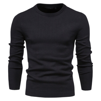 Men's Turtleneck / Mid Collar / Crew Neck Basic Cashmere Base Bottoming Sweater