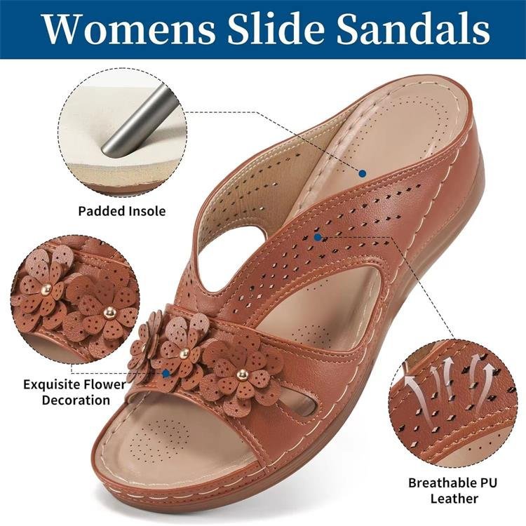 🔥Special Spring Sale 69% OFF - Women's Flowers Decor Arch Support Sandals