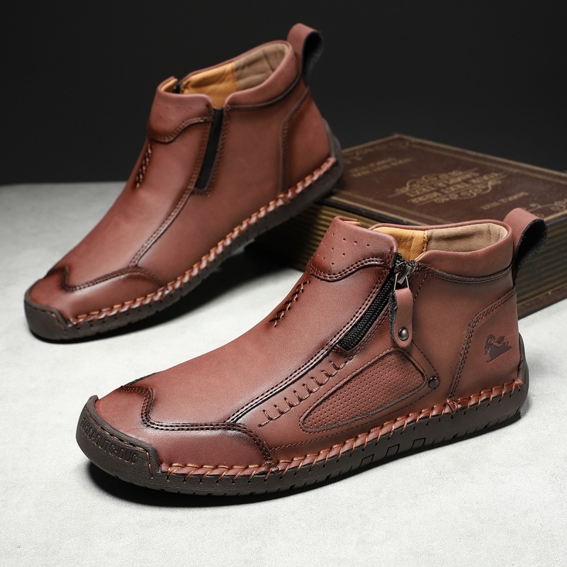 ✅ASTM-Certified Men's Leather Work Boots – Durable,Waterproof & Non-Slip Protection