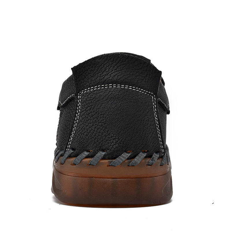 Herren leichte rutschfeste handgefertigte Schuhe orthopädische Lederschuhe