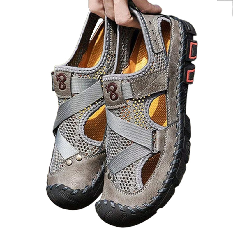 Men's Outdoor Wading Beach Shoes Mesh Non-slip Hole Sandals