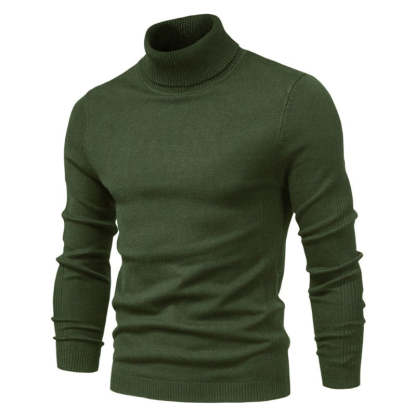 Men's Turtleneck / Mid Collar / Crew Neck Basic Cashmere Base Bottoming Sweater