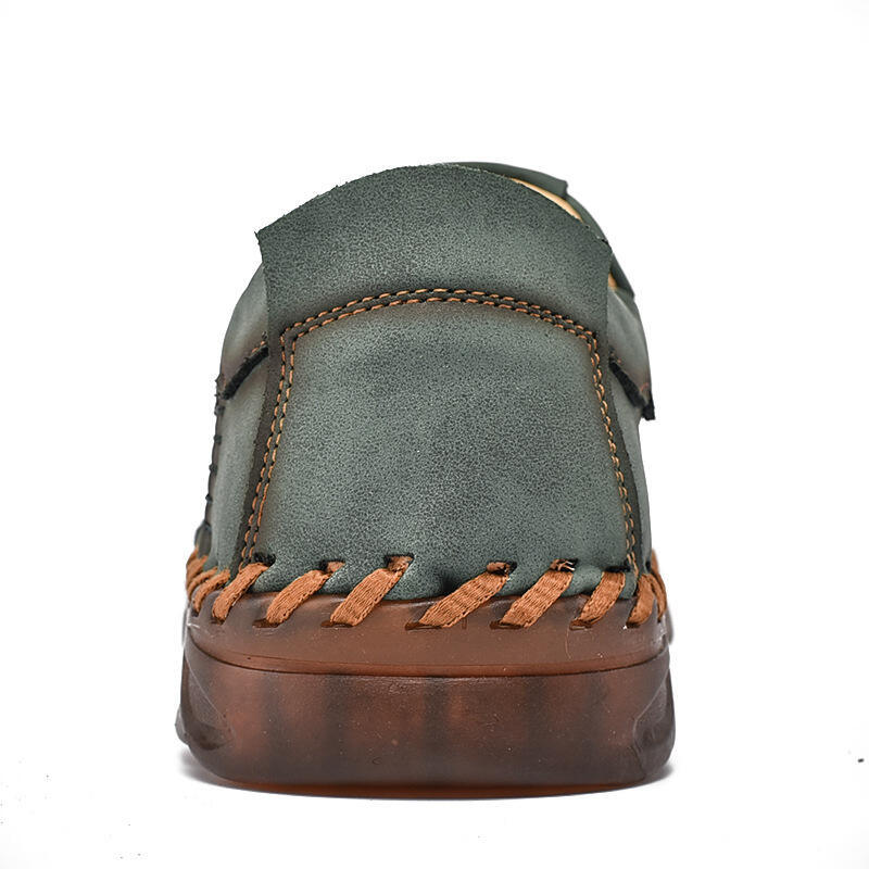 Herren leichte rutschfeste handgefertigte Schuhe orthopädische Lederschuhe