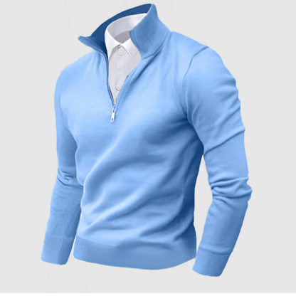 Men's Business Cashmere Outdoor Three-Quarter Zipper Sweater