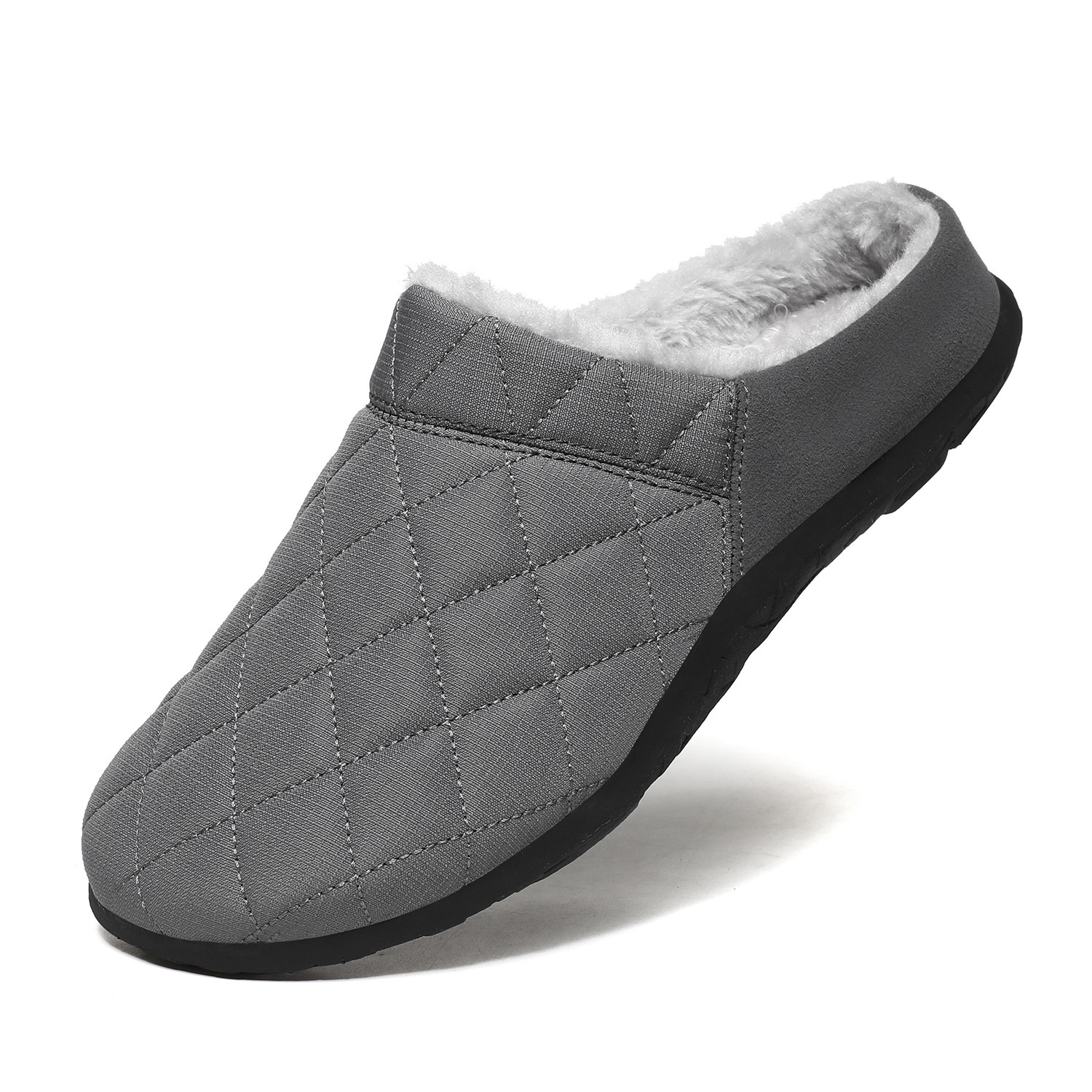 KOMFORTABLE WEICHE HALF DRAG LÄSSIGE BAUMWOLLSCHUHE AUS FLEECE FÜR HERREN