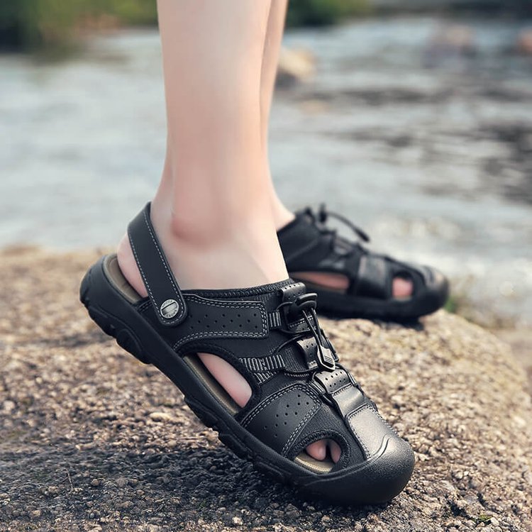 Men's Casual Sandals Leather Outdoor Water Shoe