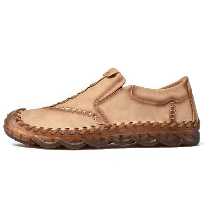 Herren leichte rutschfeste handgefertigte Schuhe orthopädische Lederschuhe