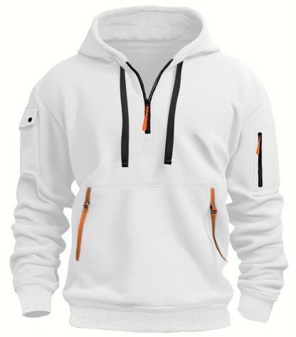 Lässiges Sport-Sweatshirt für Herren mit Reißverschluss und mehreren Taschen