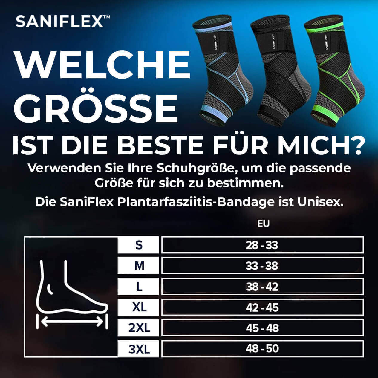 SaniFlex Fußbandage mit Stützriemen