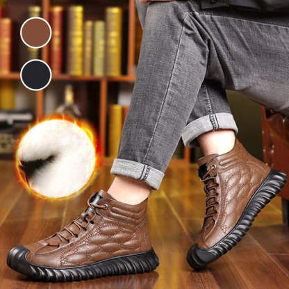 Wasserdichte, Rutschfeste Und Warme Orthopädische Ledersneaker Für Herren