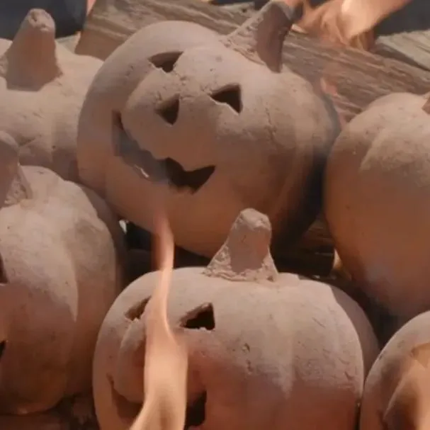 🔥Halloween Hot Sale- Resin Pumpkin Fire Pit Decoration