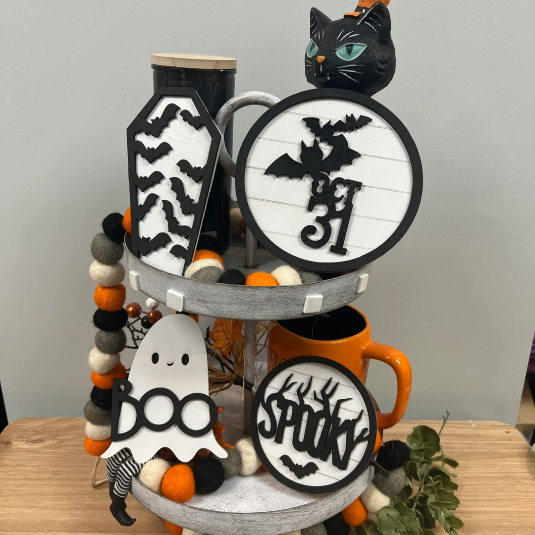 👻Halloween Spooky Bat Spider Tray Decor