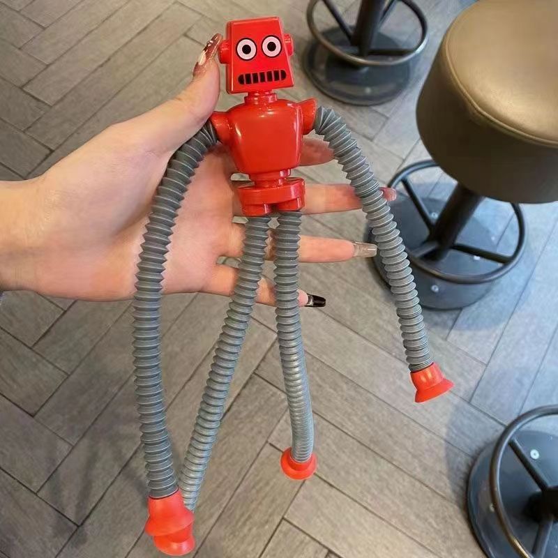Suction Cup Pop Tube Robot Toys