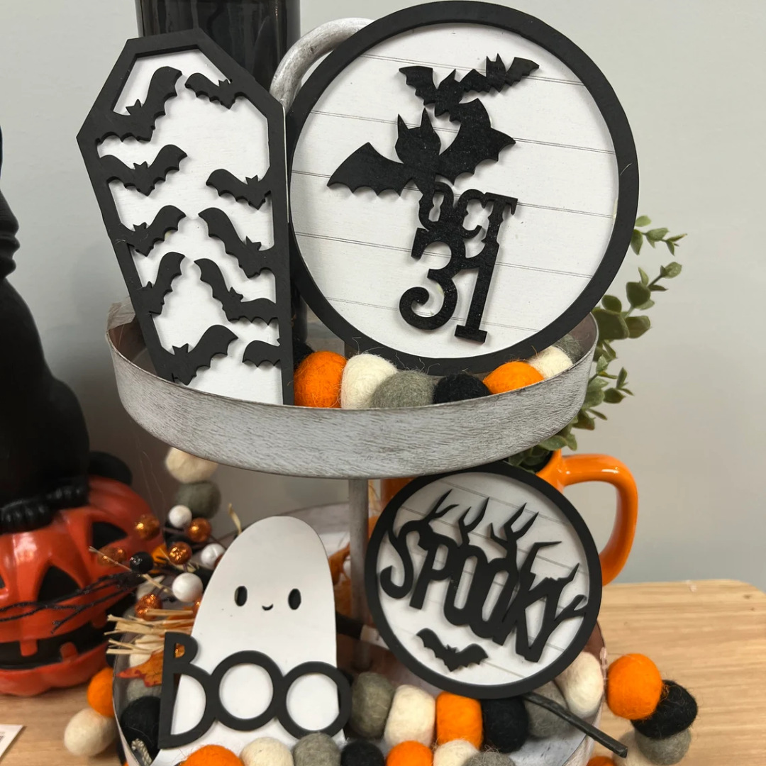 👻Halloween Spooky Bat Spider Tray Decor