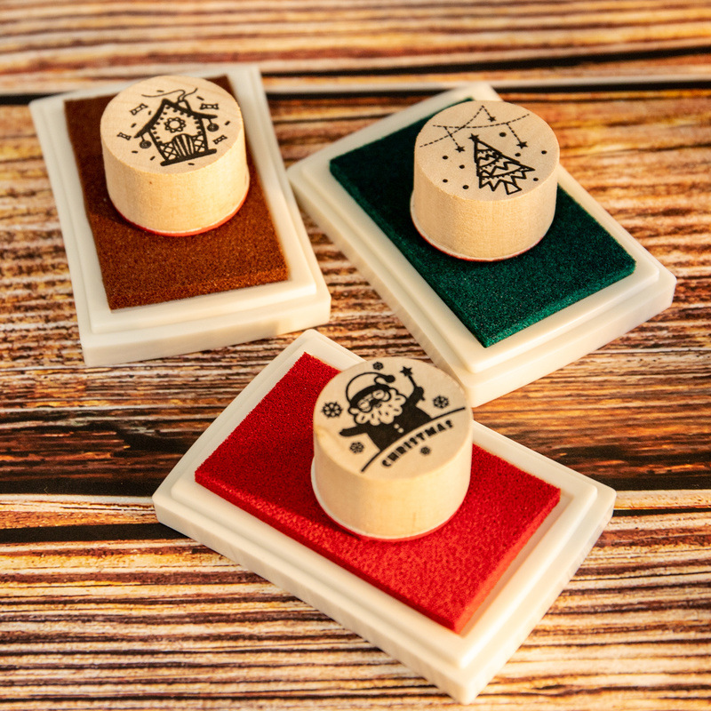❤️6pcs Thank You Wood Rubber Stamps