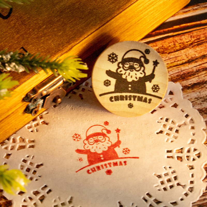 ❤️6pcs Thank You Wood Rubber Stamps