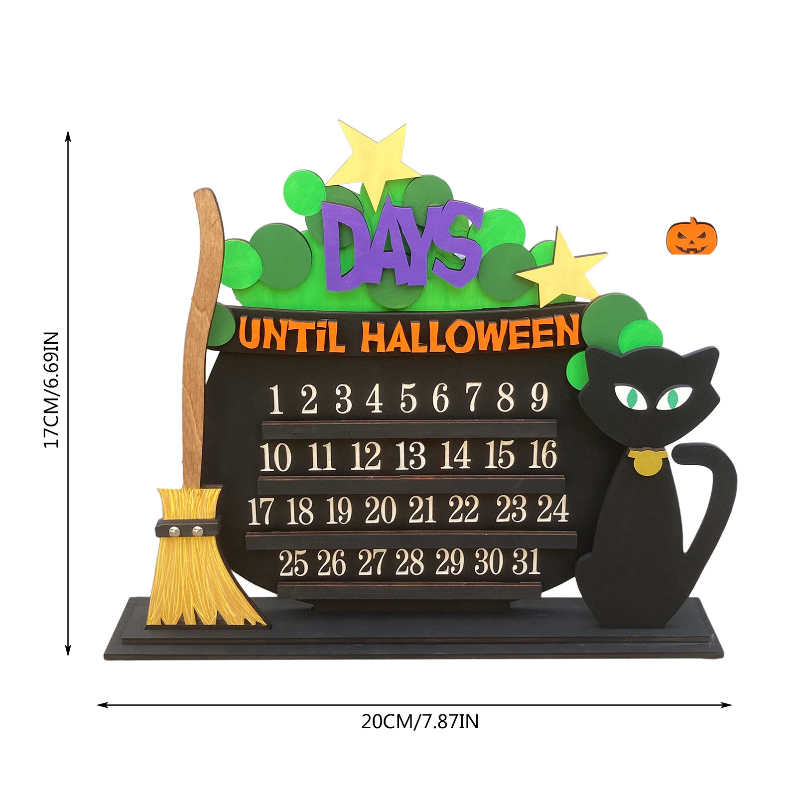 Wood Halloween Countdown Calendar