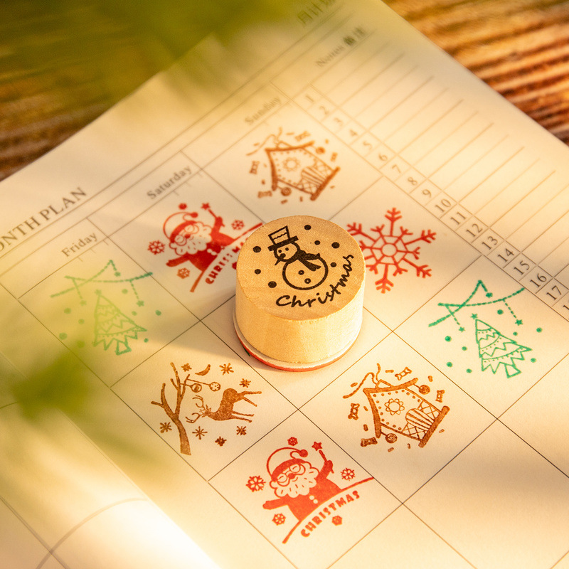 ❤️6pcs Thank You Wood Rubber Stamps