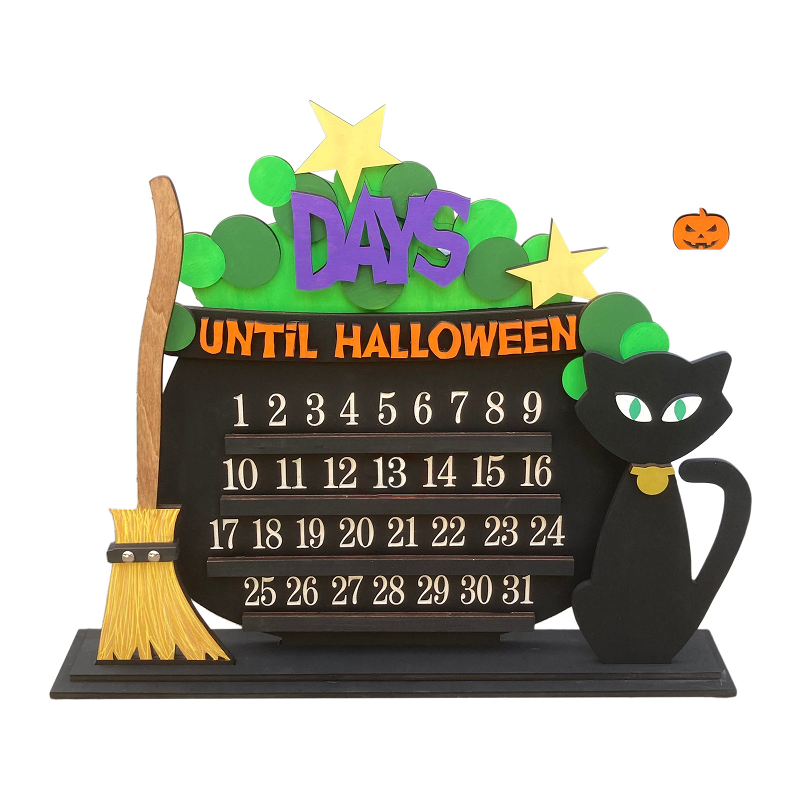Wood Halloween Countdown Calendar