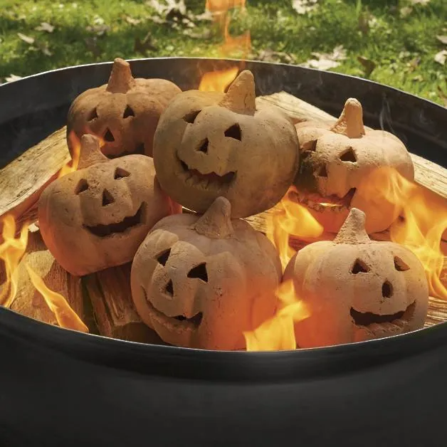 🔥Halloween Hot Sale- Resin Pumpkin Fire Pit Decoration