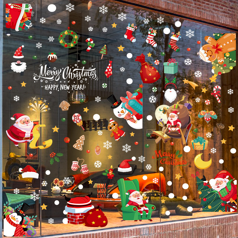 🎄Christmas Snowflake Window Clings Stickers❄️