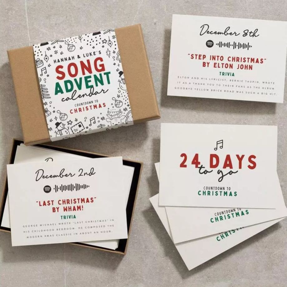 🤶Christmas Advent Calendar-🎁Twenty-Four Days Of Christmas Card Set
