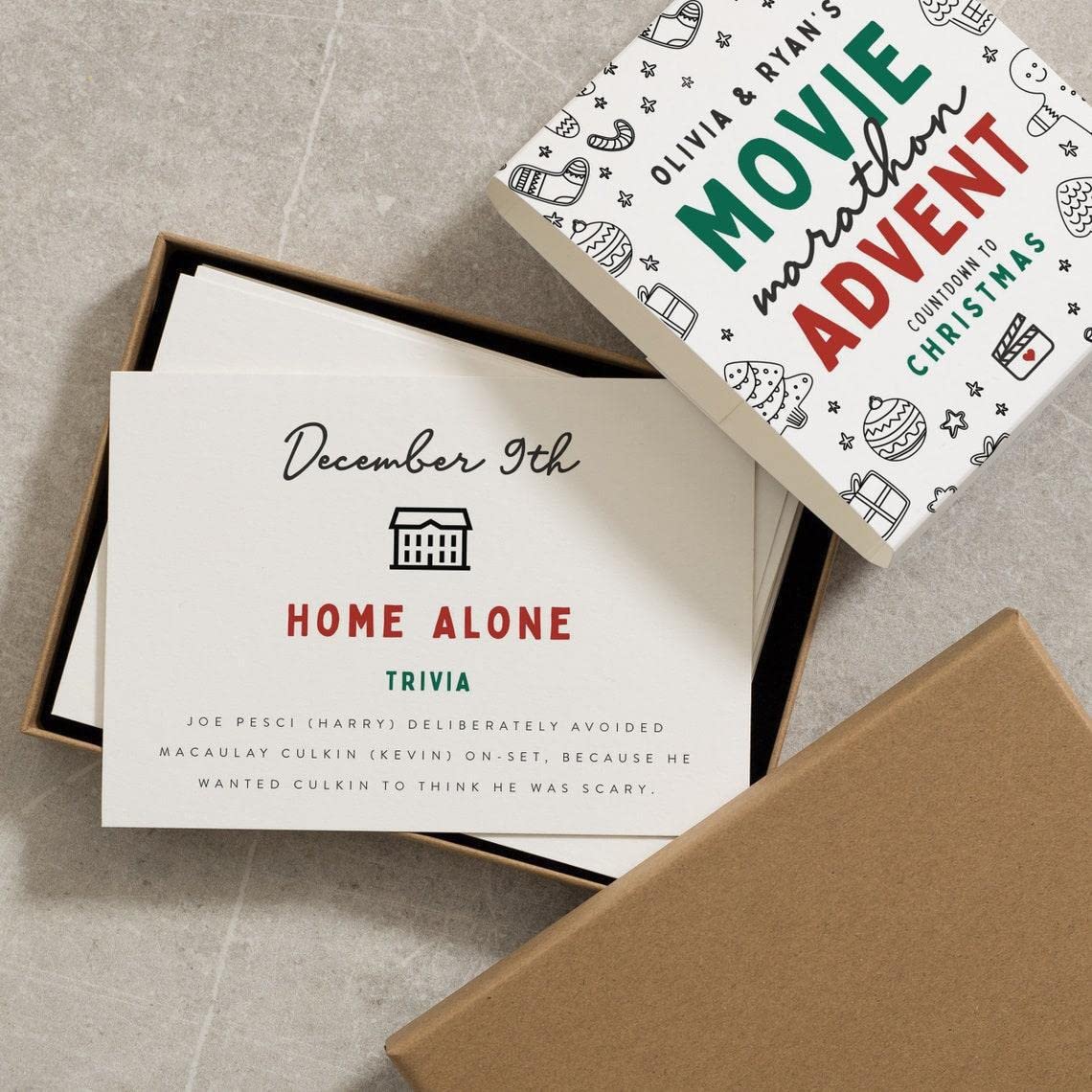 🤶Christmas Advent Calendar-🎁Twenty-Four Days Of Christmas Card Set