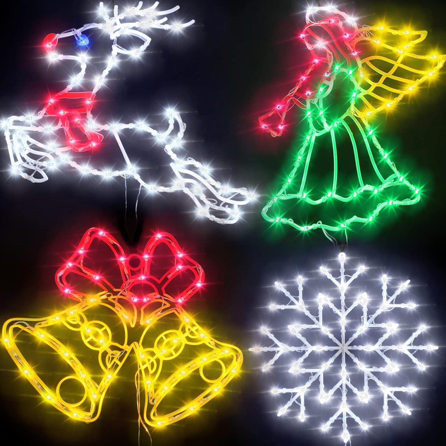 Christmas Window Silhouette Lights Decorations