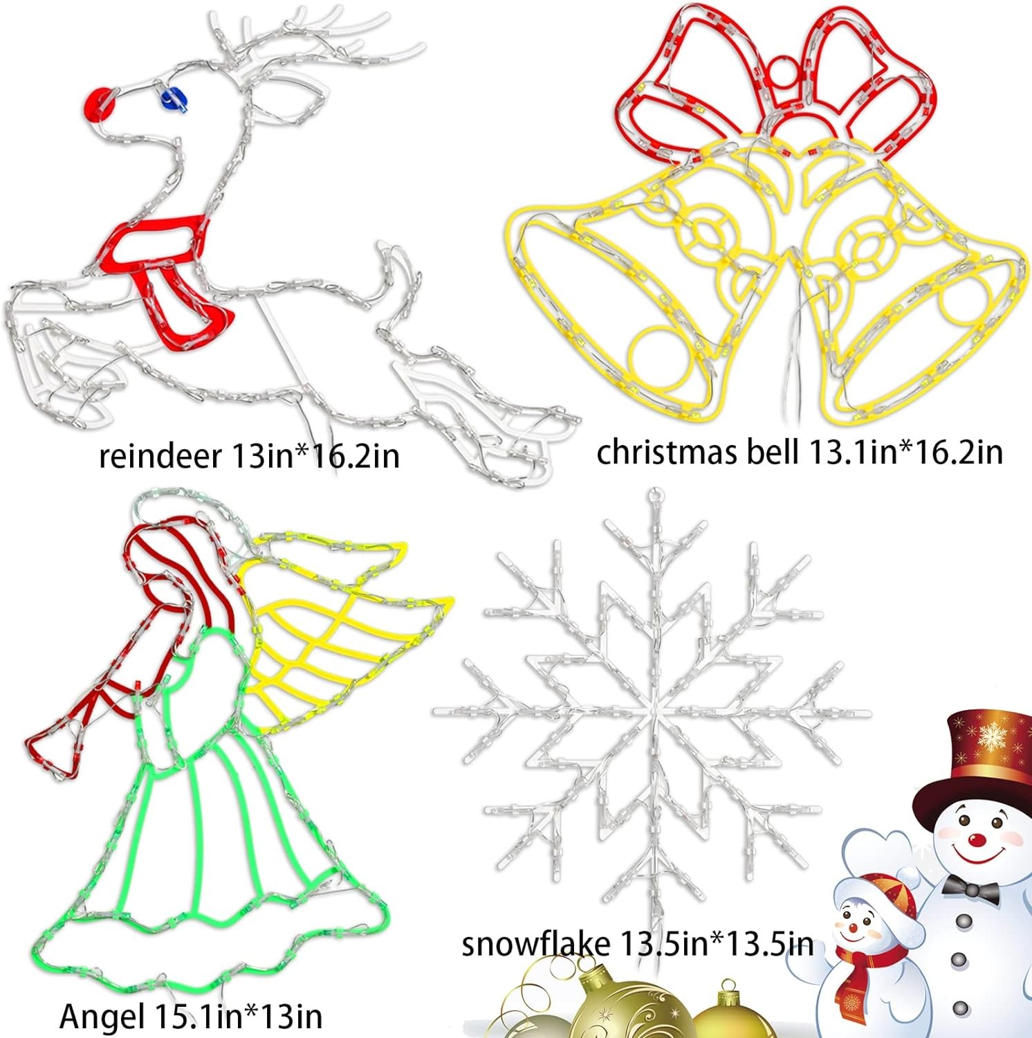 Christmas Window Silhouette Lights Decorations