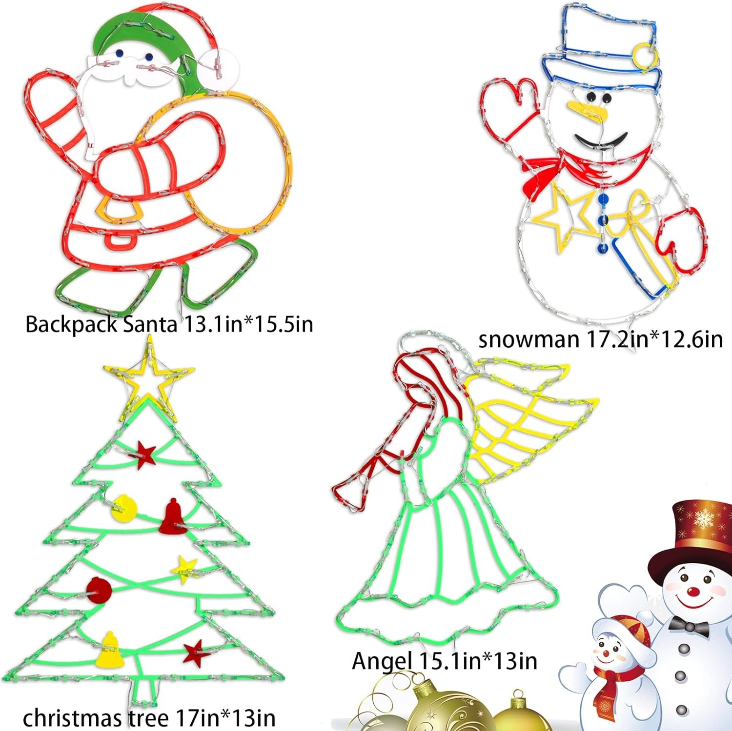 Christmas Window Silhouette Lights Decorations