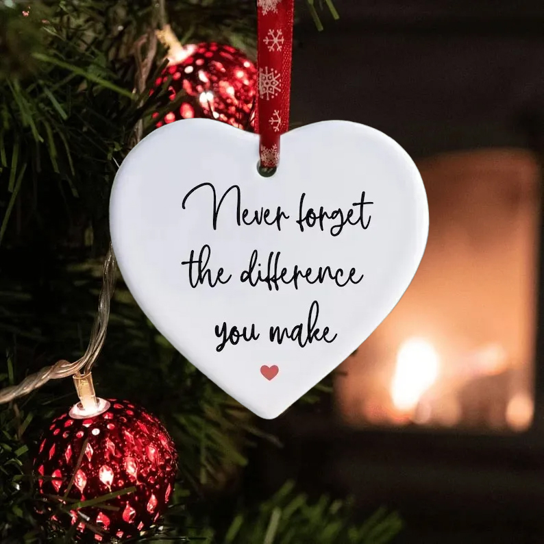 Christmas Heart Hanging Ornament🎅