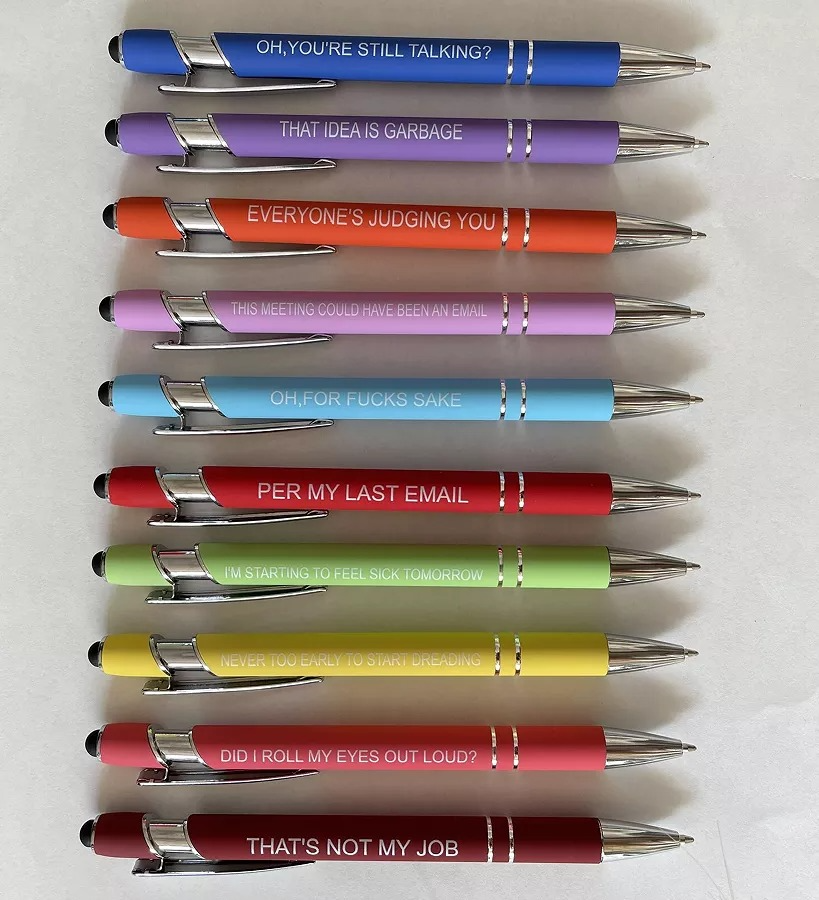  10Pcs Ballpoint STRESS RELIEF FUNNY PENS😂