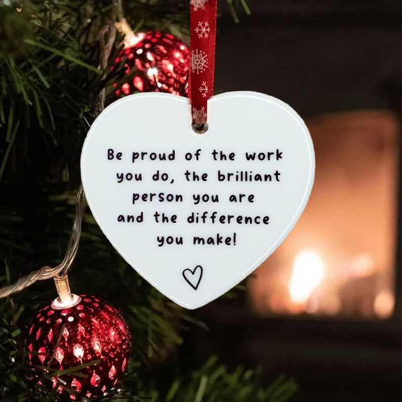 Christmas Heart Hanging Ornament🎅