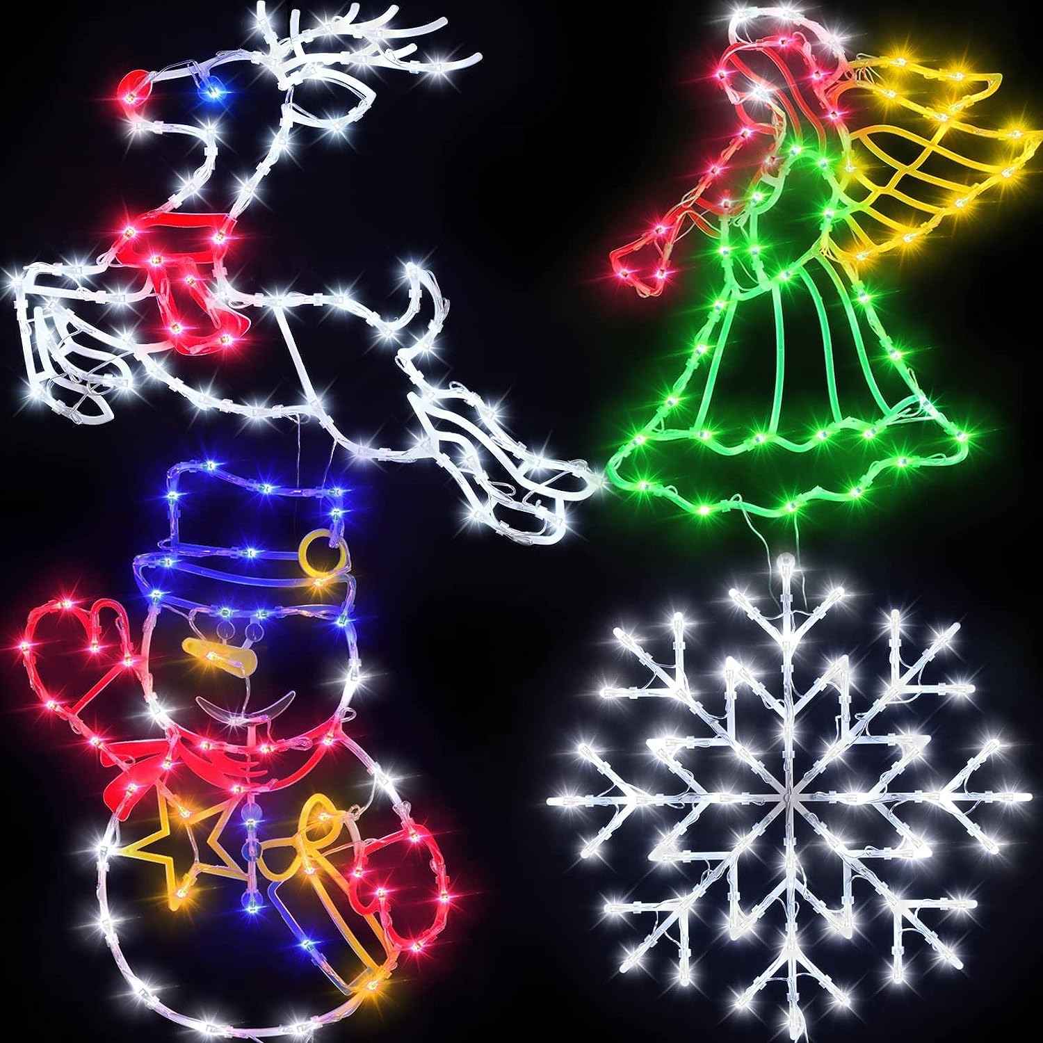 Christmas Window Silhouette Lights Decorations