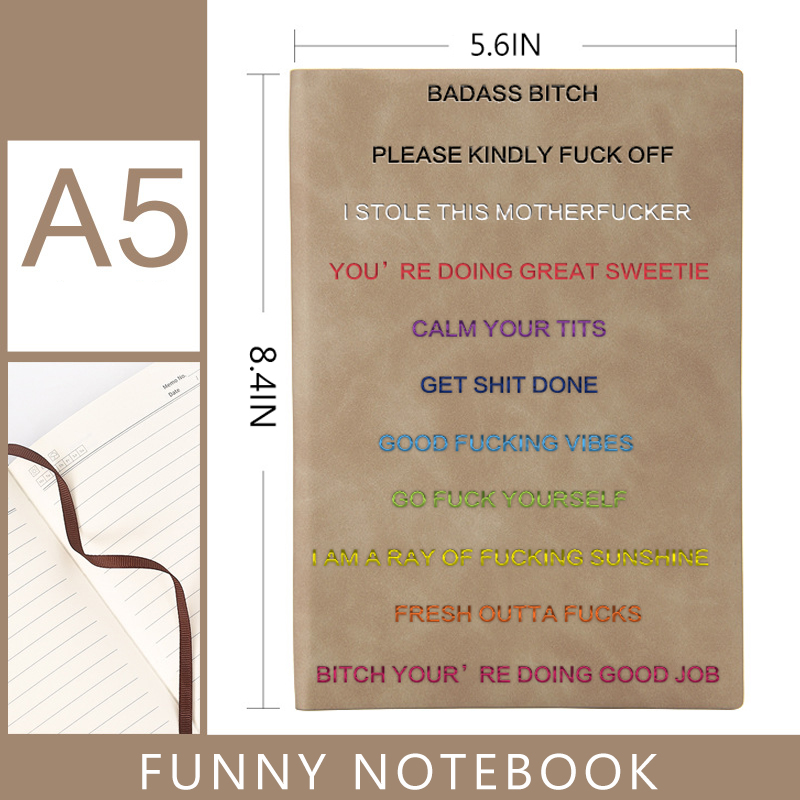 🤣 Funny Notebook & Pens Sets (Black Ink)
