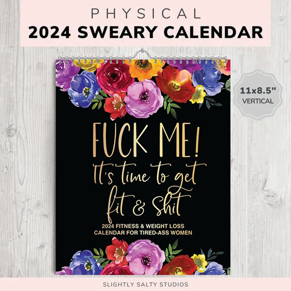 2024 CALENDAR FOR TIRED-ASS WOMEN😅💪