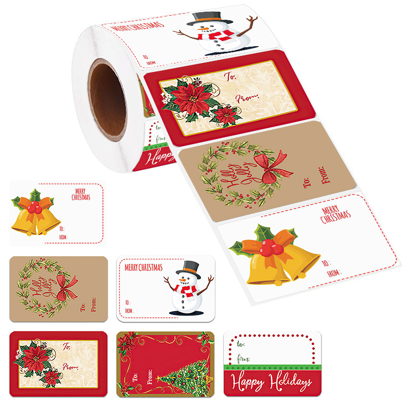  🌟 Outus 500 Pieces Christmas Tags - Self Adhesive Gift Tags 🎁