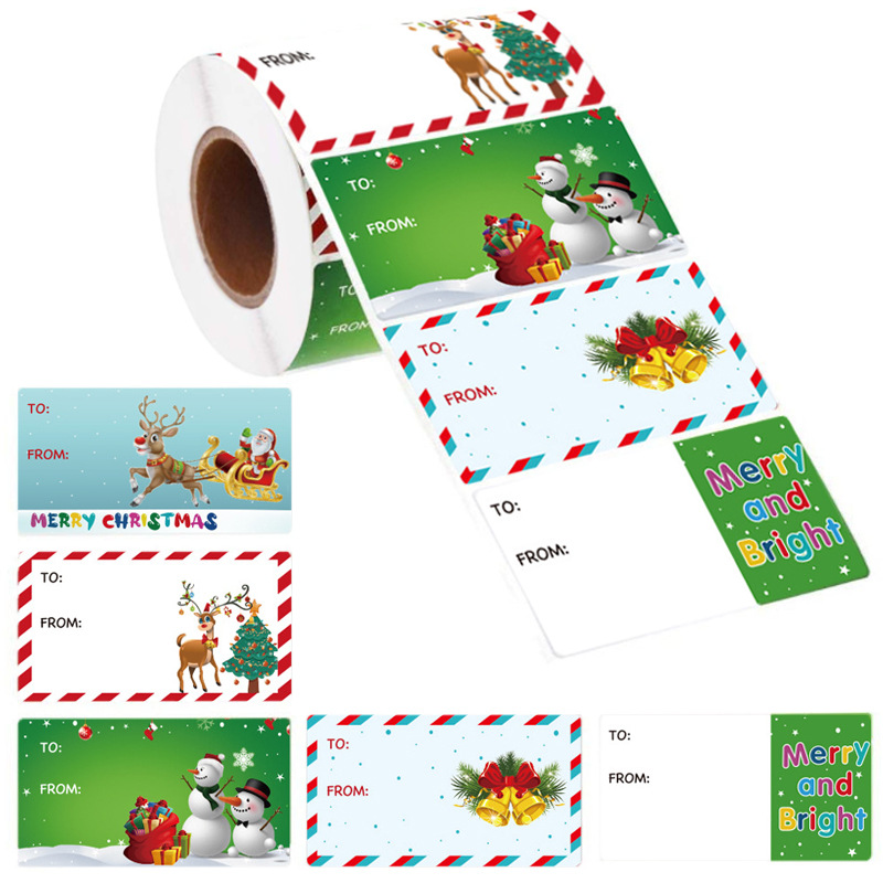  🌟 Outus 500 Pieces Christmas Tags - Self Adhesive Gift Tags 🎁