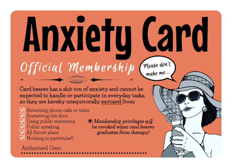 🃏 Funny Anxiety Card