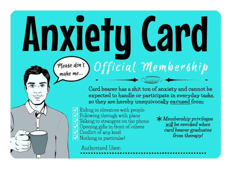 🃏 Funny Anxiety Card