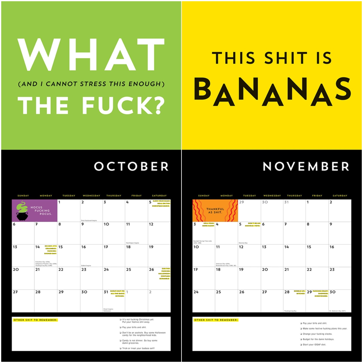 A F*cking 2024 Wall Calendar:Get Your Sh*t Together This Year - Includes Stickers!
