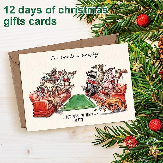 🎄12 Days of Christmas Funny Cards🎁