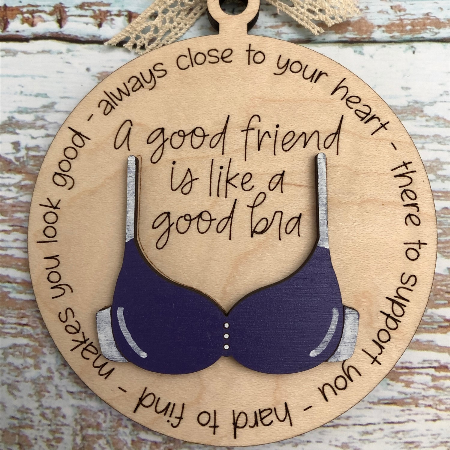 Friend Like A Bra Ornament