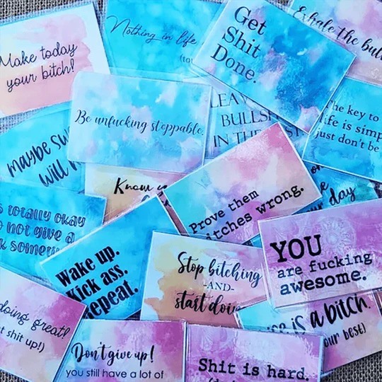 Funny Motivation Cards Gift (1 Set of 20 Sheets)