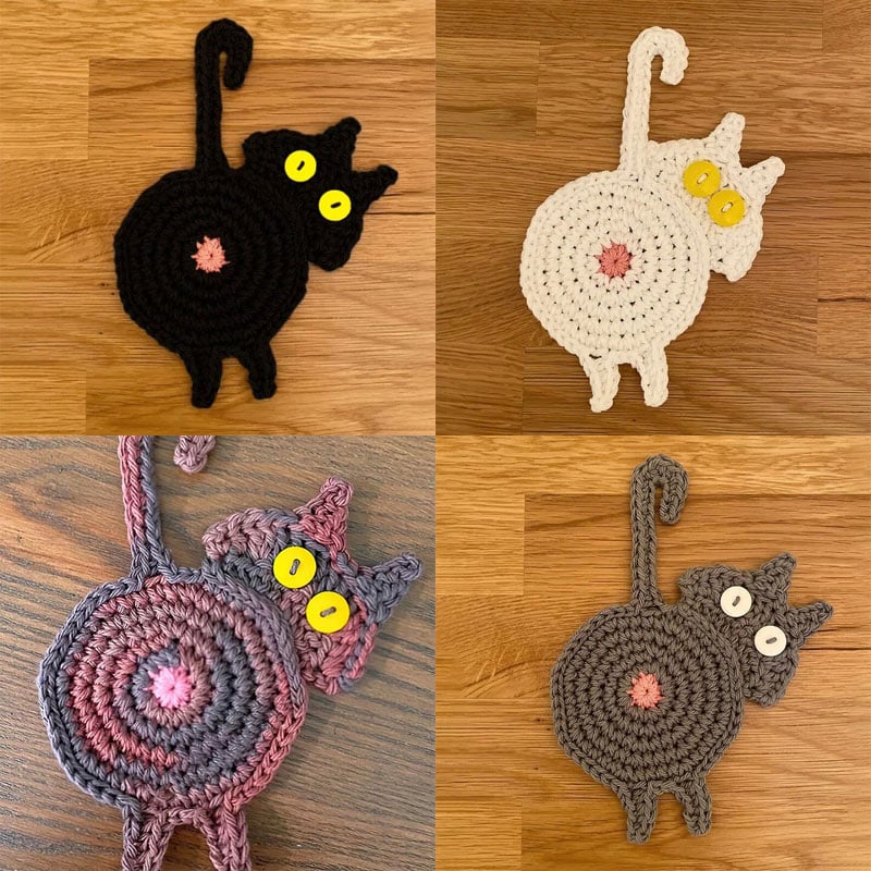 🎄Early Christmas Sale -🐱Cat Butt Coasters