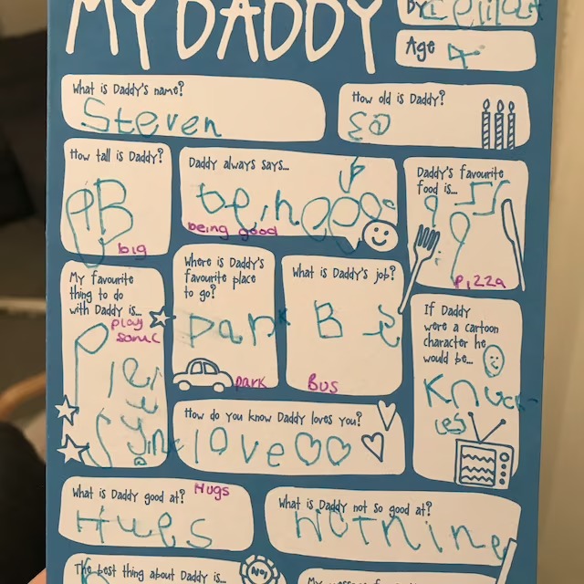 Daddy Father's Day / Birthday Card 
